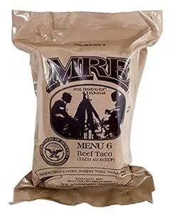 Western Frontier MRE (Meals Ready-to-Eat) Select Your Meal, Genuine US Military Surplus Meals (Beef Taco (28))