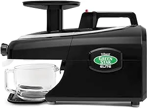 Tribest Greenstar Elite GSE-5010 Jumbo Twin Gear Slow Masticating Juicer Black