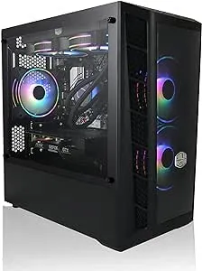 AVGPC Quiet Series Gaming PC - Intel i5-12400F 2.5GHz, GTX 3050 8GB, 16GB 3200MHz DDR4, 1TB NVME M.2 SSD, 240mm Liquid Cooler, ARGB Fans, Wifi/AC, MB320L/MB311 Case, Windows 10