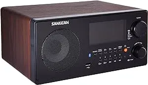 Sangean WR-22WL AM/FM-RDS/Bluetooth/USB Table-Top Digital Tuning Receiver (Dark Walnut)