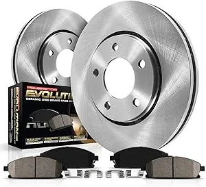 POWERSTOP KOE1602 Rear Autospecialty Replacement Brake Kit Brake Rotors and Ceramic Brake Pads For Buick Allure Lacrosse | Chevy Impala, Impala Limited | Grand Prix [Application Specific]