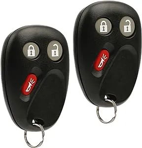 Key Fob Keyless Entry Remote fits 2003-2006 Chevy Tahoe Suburban Silverado Avalanche Equinox SSR / GMC Sierra Yukon / Cadillac Escalade / Hummer H2 / Pontiac Torrent / Saturn Vue (LHJ011), Set of 2