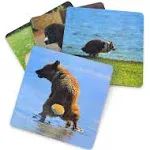 8 Pooping Dogs Funny Coasters for Drinks - Absorbent Cork Base Home Decor Coaster Set for Tabletop Protection, Dog Decor for Dog Lovers, Hilarious Drink Coasters Set Gag