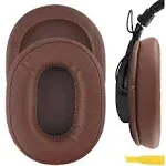 Geekria QuickFit Replacement Ear Pads for Sony MDR-7506, MDR-V6, MDR-CD900ST Headphones Ear Cushions, Headset Earpads, Ear Cups Cover Repair Parts (Brown)