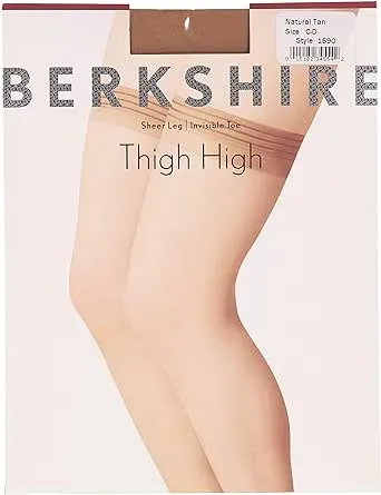 Berkshire All Day Sheer Thigh High with Invisible Toe - Style 1590 - Natural Tan, Queen 1