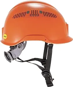 Ergodyne Skullerz 8975-mips Class C Safety Helmet With  Mips Elevate Ratchet Suspension Orange