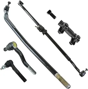 TRQ Front Tie Rod End Drag Link Adjuster Steering Kit Set 6pc for 2007-2017 Jeep Wrangler JK