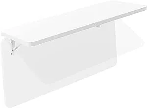 Vivo White Wall Mounted Folding 43 inch Workbench with Adjustable Brackets