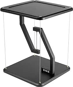 Vivo Universal Black 12" Tensegrity Speaker Stand, Floating Tabletop Platform