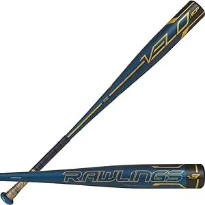 Rawlings | VELO Baseball Bat | BBCOR | -3 Drop | 1 Pc. Alloy, Composite End Cap