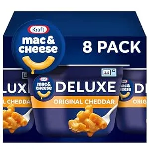 Kraft Deluxe Original Mac N Cheese Macaroni and Cheese Cups Easy Microwavable Dinner, 8 ct Box, 2.39 oz Cups