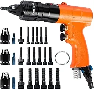 INPANOLS Metric Pneumatic Rivet Nut Tool Kit, Air Rivnut Gun with M6, M8 &amp; M1...