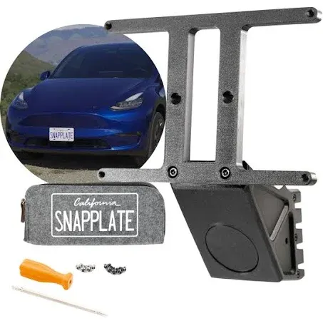 Strength-Optimized SnapPlate Front License Plate Holder for 2020-2024 Tesla Model Y