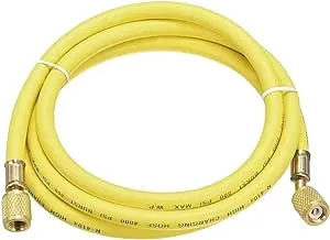 uxcell Refrigerant Charging Hose, 1/4 SAE Thread 5.91Ft Length 800PSI Tube HVAC Hoses, for Home Air Conditioner Refrigeration Maintenance, Yellow