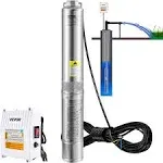 Deep Well Submersible Pump, 2HP 230V/60Hz, 37GPM VEVOR