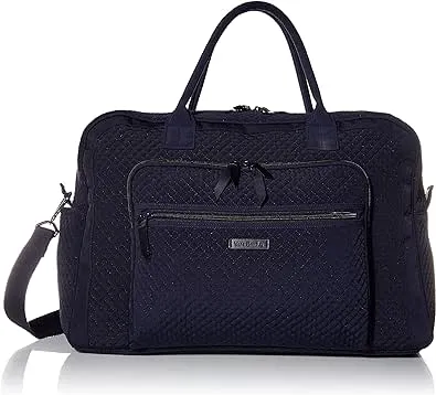 Vera Bradley Weekender Travel Bag- Classic Navy (Microfiber)