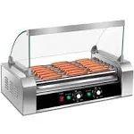 Costway Commercial Stainless Steel 18 Hot Dog 7 Roller Grill Cooker Machine w/