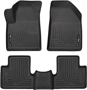 Husky Liners Weatherbeater Floor Mats | Fits 2015 - 2023 Jeep Cherokee | Front & 2nd Row, 3-pc Black - 99091