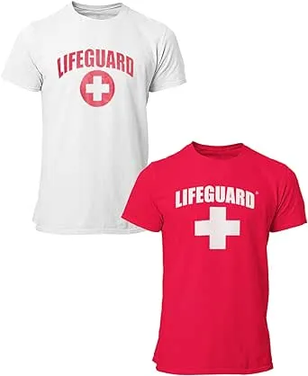 LIFEGUARD Officially Licensed 2-Pack Short Sleeve Crew Neck T-Shirt for Men Women Unisex Tee