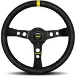 Momo MOD07 Steering Wheel 350 mm -  Black Suede/Black Spokes/1 Stripe