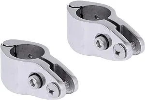 Mxeol Bimini Top Fittings,Bimini Top Rail Mounts Jaw Slide,Eye End Caps External Stainless Steel Pair