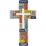 Inspirational Resin Wall Cross | Great Catholic Gift for Confirmation and RCIA Completion | Christian Wall Décor | Uplifting and Encouraging Phrases