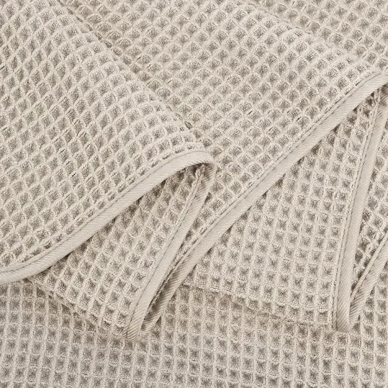 POLYTE Microfiber Oversize Quick Dry Lint Free Bath Towel, 60 x 30 in, 4 Pack (Beige, Waffle Weave)