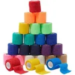 24 Pack Colorful Self Adhesive Bandage Wrap, 1&#034;/2&#034;Elastic Cohesive Bandage Wr...