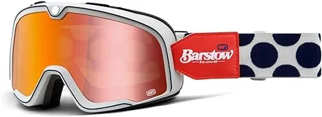 100% BARSTOW Premium Protective Sport Goggles with Minimal Frame (Hayworth - Flash Red Lens)