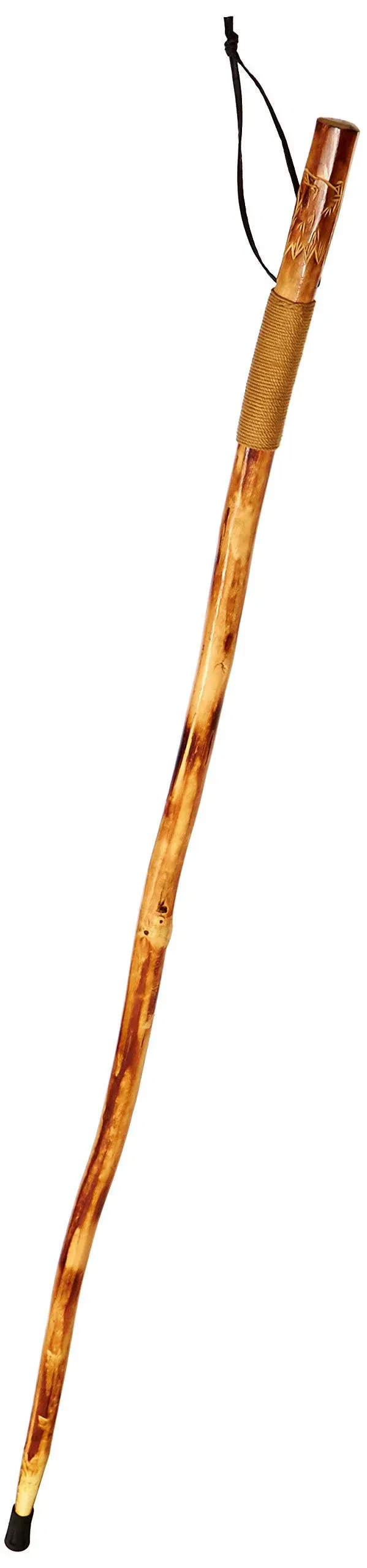 SE Survivor Series Hand Carved Wolf Hiking Stick, 55&#034; - WS626-55RW