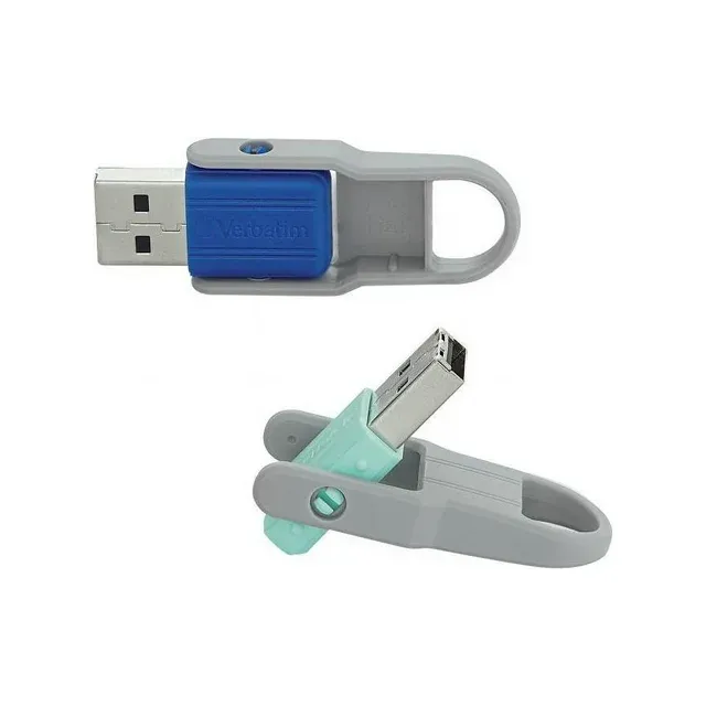 32GB Store &#039;n&#039; Flip&amp;reg; USB Flash Drive - 2pk - Blue, Mint