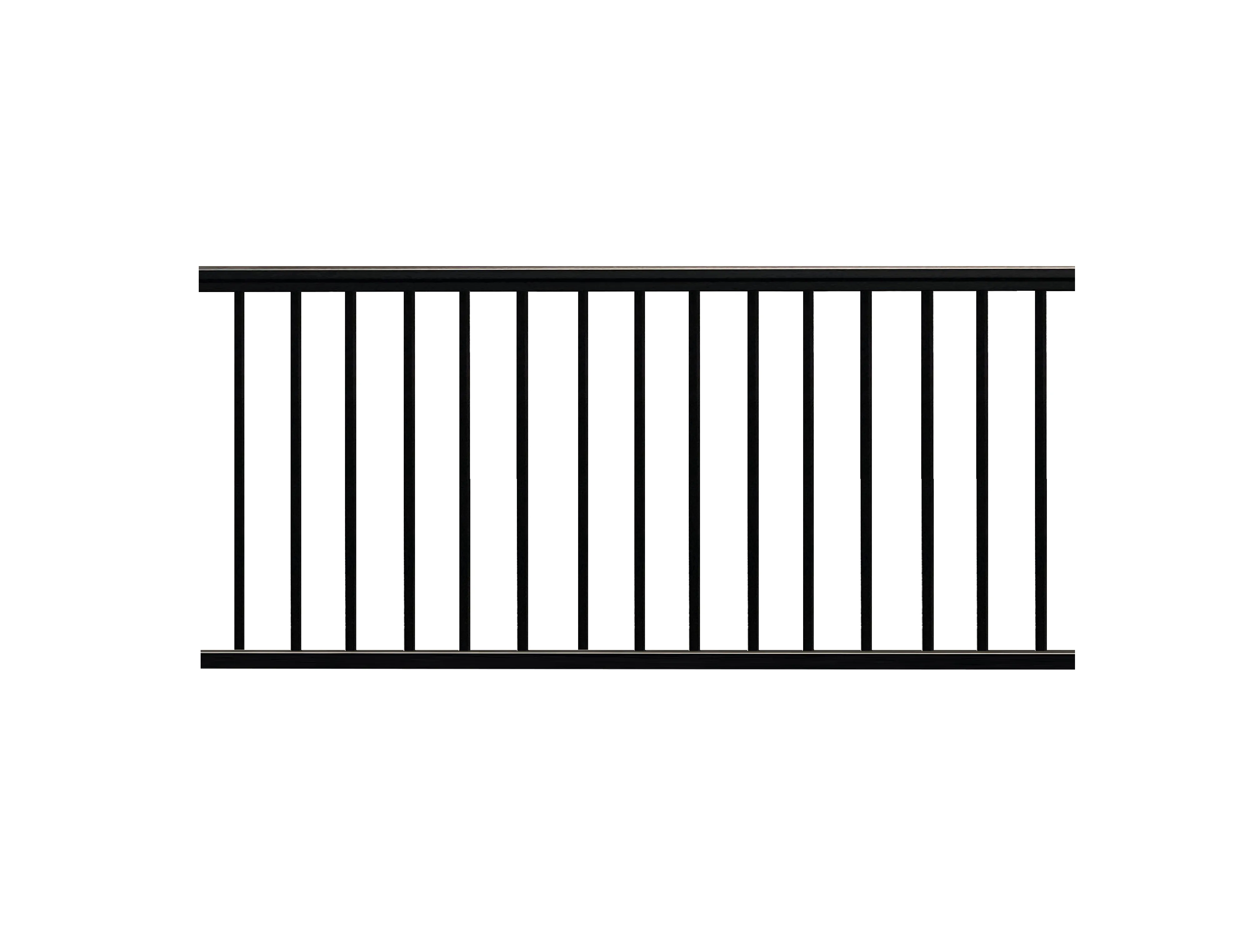 Weatherables Arlington Railing Kit – Aluminum Indoor & Outdoor Railing Kit for Decks, Porches & Balconies, Made with Durable & Low-Maintenance Black Textured Powder-Coat Finish (36 in. H x 6 ft. W)