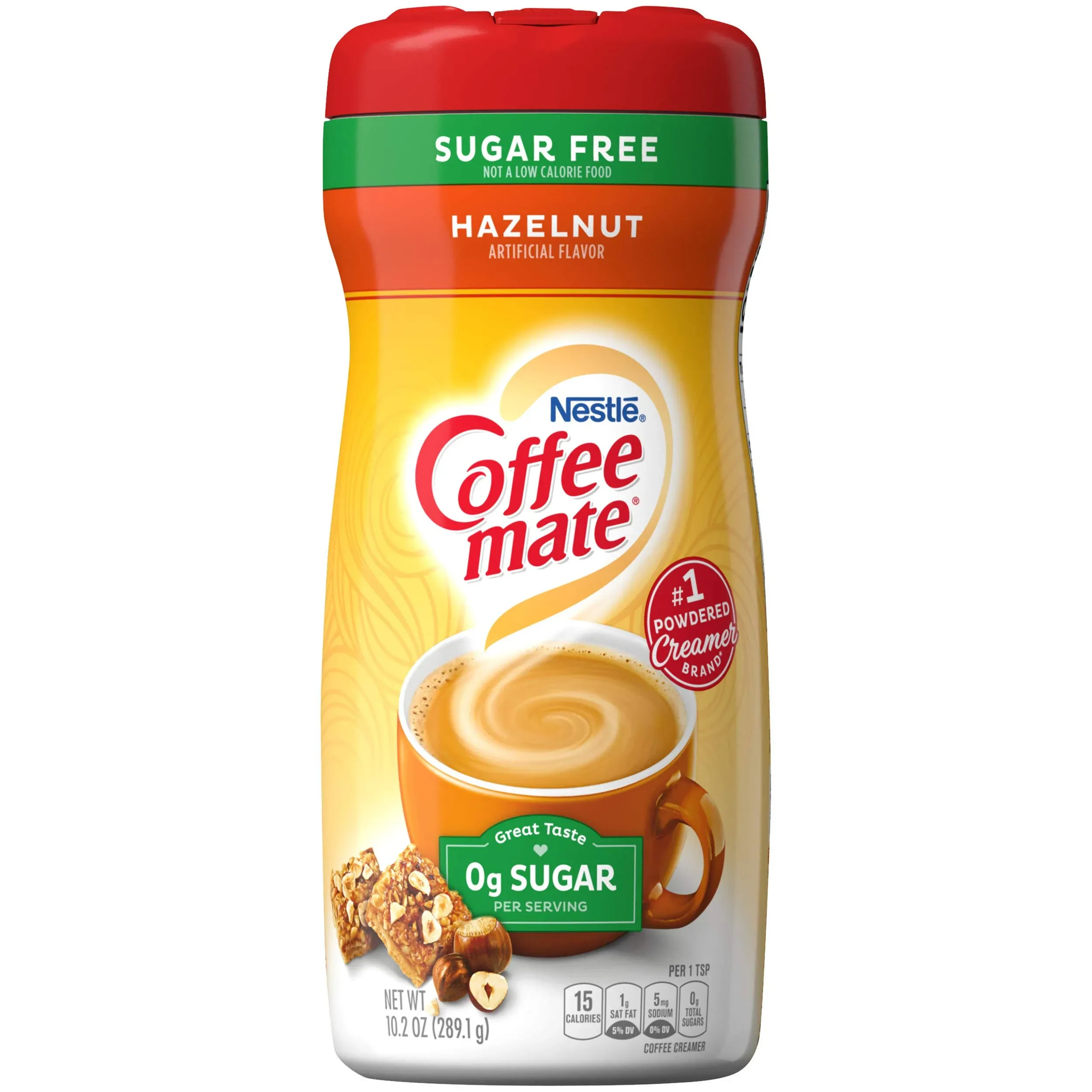 Coffee Mate Hazelnut Sugar Free 10.2oz (Case Of 6)