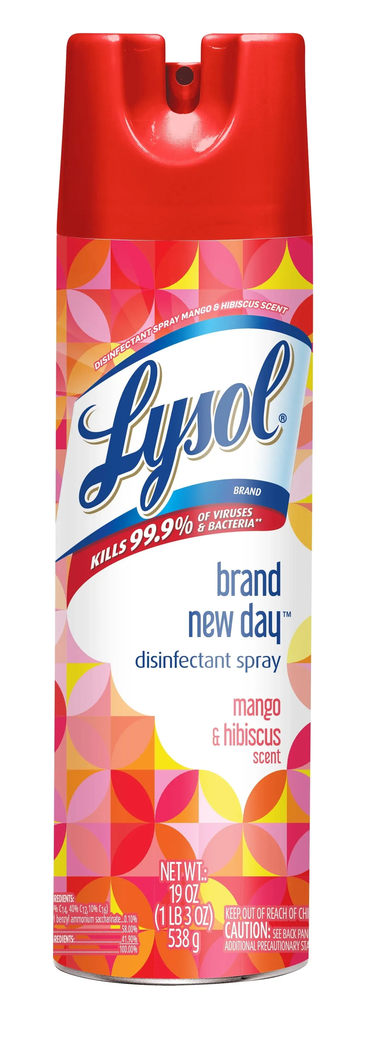 Lysol Disinfectant Spray Brand New Day, Mango and Hibiscus, 19 Ounce