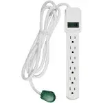 Gogreen Power 6 Outlet Surge Protector, 6' Cord, White (GG-16106MS)