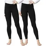 32 Degrees Heat Women&#039;s 2 Pack Base Layer Pant Black Size M