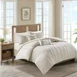 Harbor House - Anslee 3 Piece Cotton Yarn Dyed Duvet Cover Set - Full/Queen - Taupe