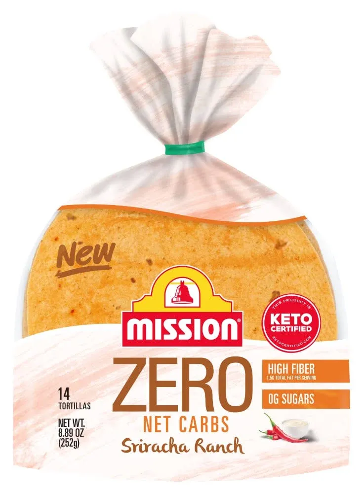 Mission Zero Net Carbs Sriracha Ranch Tortillas