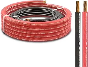 DS18 4-GA Ultra Flex OFC Ground Power Cable 5 ft Black and 20 ft Red Kit