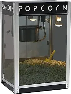 Paragon Contempo Pop 8 Ounce Popcorn Machine for Professional Concessionaires Requiring Commercial Quality High Output Popcorn Equipment, Black and Chrome