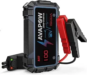 Avapow Jump Starter 1500A Peak Current Jumper Cables Kit