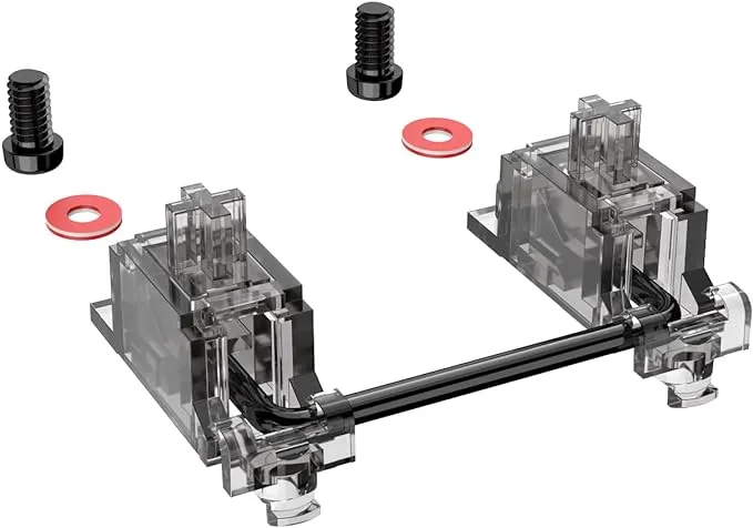 Durock V2 PCB Mount Screw in Stabilizers, Translucent Smokey Keyboard Stabilizers with 2U 6.25u 7U Wires, Keycap Stabilizers Mechanical Keyboard