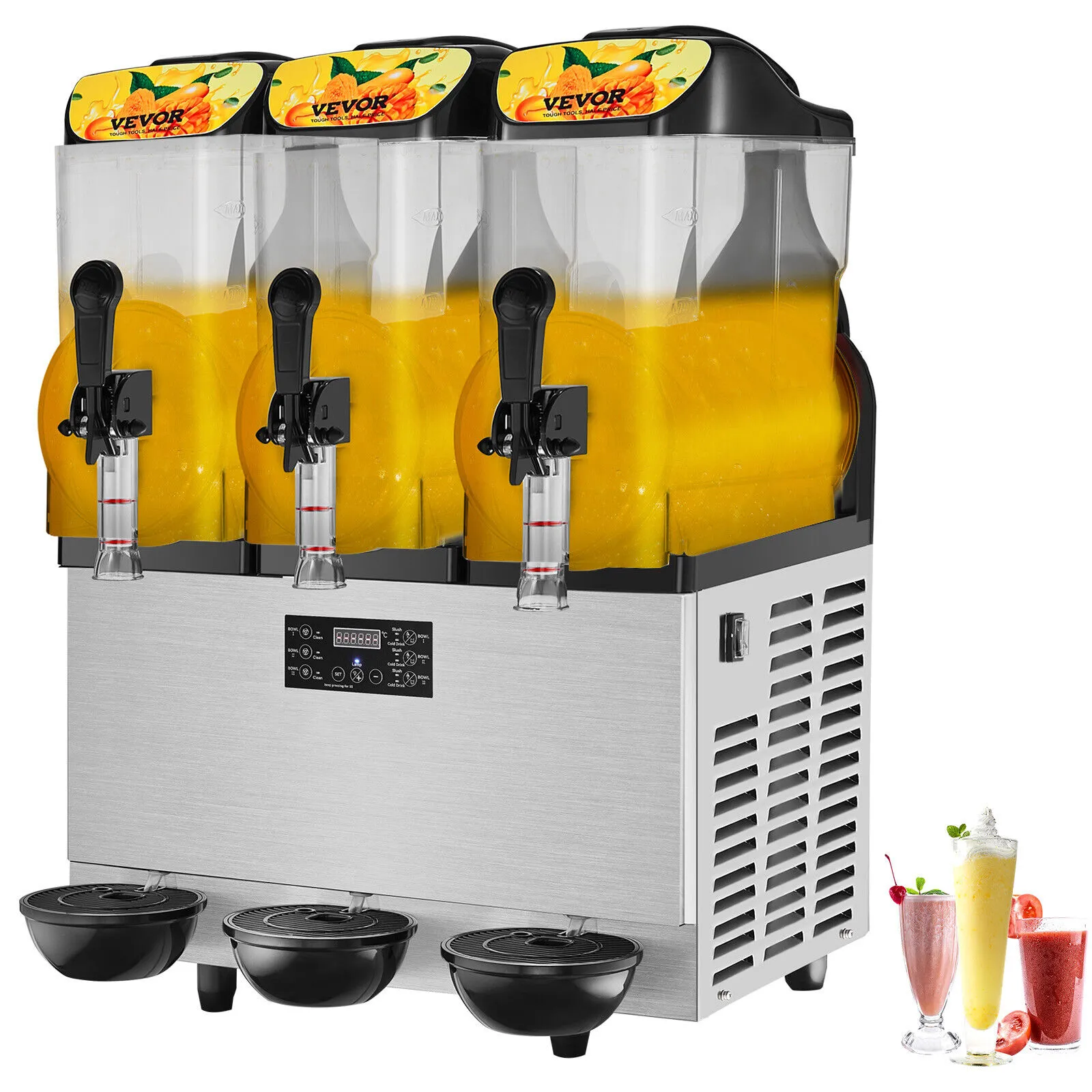 VEVOR 36L Commercial Slush Machine Daiquiri Maker Smoothie Frozen Drink 1200W 840281558834 | eBay