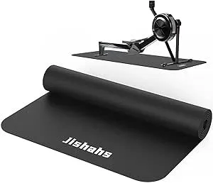 JISHAHS Universal Indoor Rowing Machine Mat- 8.5 x 2.3 FT Exercise Equipment Mat for Concept 2, Nordictrac, Peloton, Sunny, Hydrow etc. Extra Long Non-Slip and Waterproof, Under Rower Floors Protection