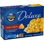 Kraft Deluxe Original Cheddar Macaroni & Cheese Dinner (3 ct Pack, 14 oz Boxes)