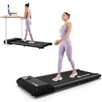 DeerRun Walking Pad 2 in 1 Under Desk Treadmill, 2.5HP Low Noise Walking Pad Running Jogging Machine with Remote Control for Home Office, Lightweight