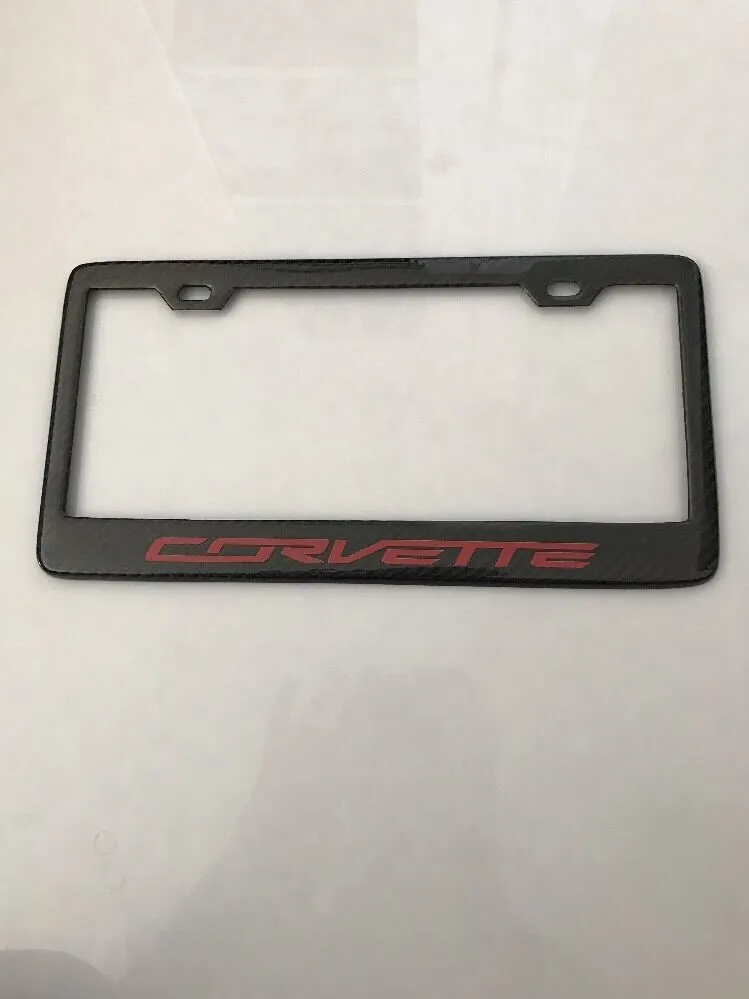 Handmade carbon fiber C7 C6 Z06 Z07 Corvette License Plate Frame C5 Z51 Stingray