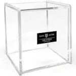 Isaac Jacobs Clear Acrylic Cube Organizer with Lid (5.25" L x 5.25"