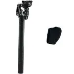 SR Suntour SP12 NCX 31.6X350mm Suspension Seat Post with Protective Cover,Black