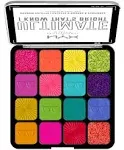 NYX Professional Makeup Ultimate Color Palette For Eyes & Face, I Know That's Bright (0.04 oz, 16 ct)